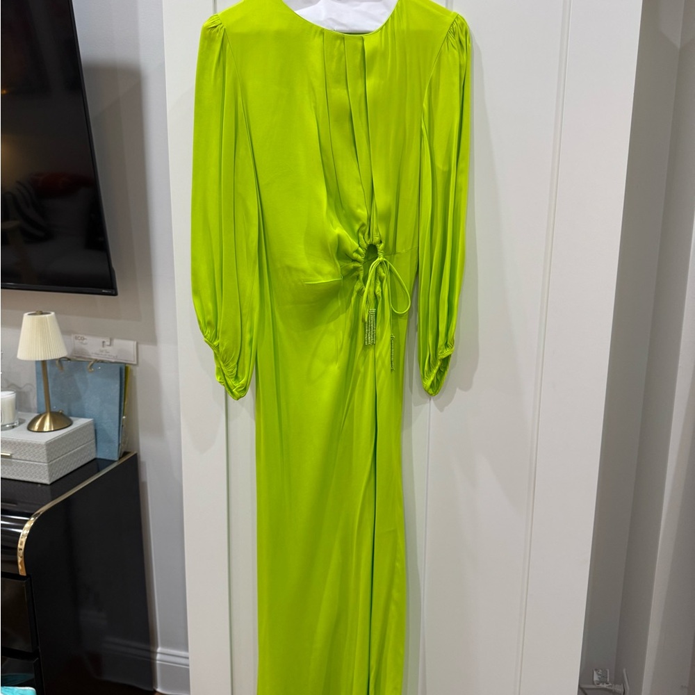 FARM RIO Elegant Lime Green Maxi Dress